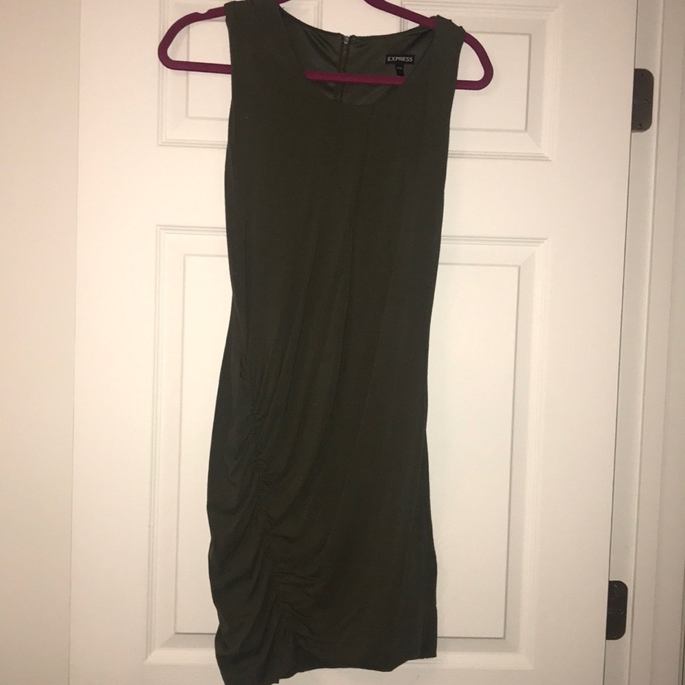 olive green Express dress